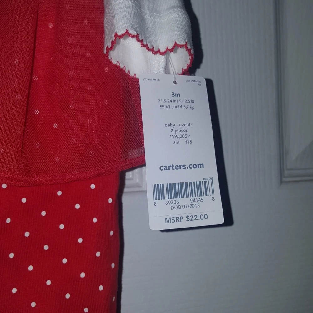 Carters Christmas‎ baby tutu holiday 1 piece